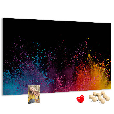 Tableau affichage liège Une explosion de couleurs sur fond noir