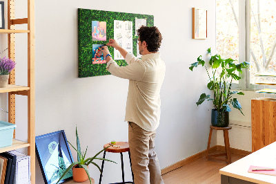 Tableau de liège Mur à motif de plantes vertes feuillues