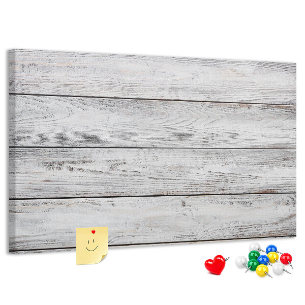 Tableau de liège Bois rustique avec finition blanche