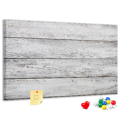 Tableau de liège Bois rustique avec finition blanche