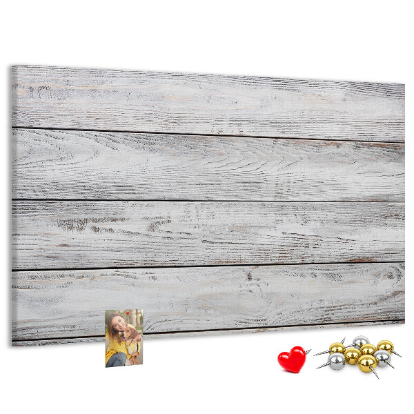 Tableau de liège Bois rustique avec finition blanche