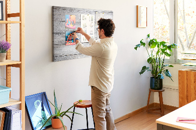 Tableau de liège Bois rustique avec finition blanche