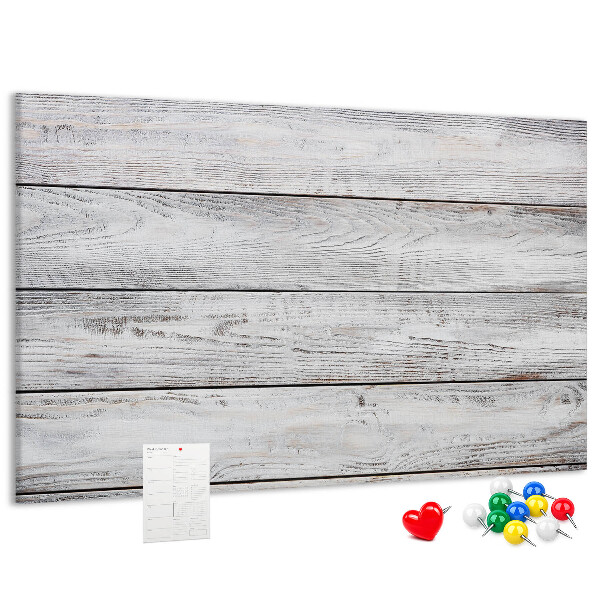 Tableau de liège Bois rustique avec finition blanche