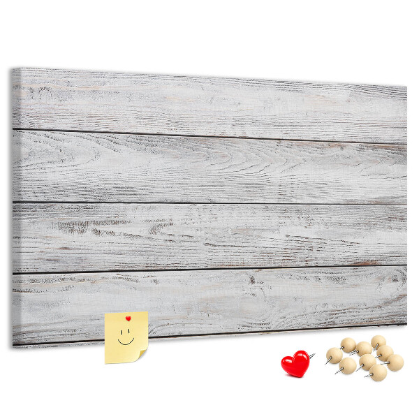 Tableau de liège Bois rustique avec finition blanche