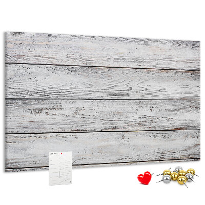 Tableau de liège Bois rustique avec finition blanche