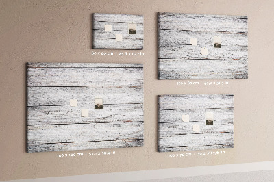 Tableau de liège Bois rustique avec finition blanche