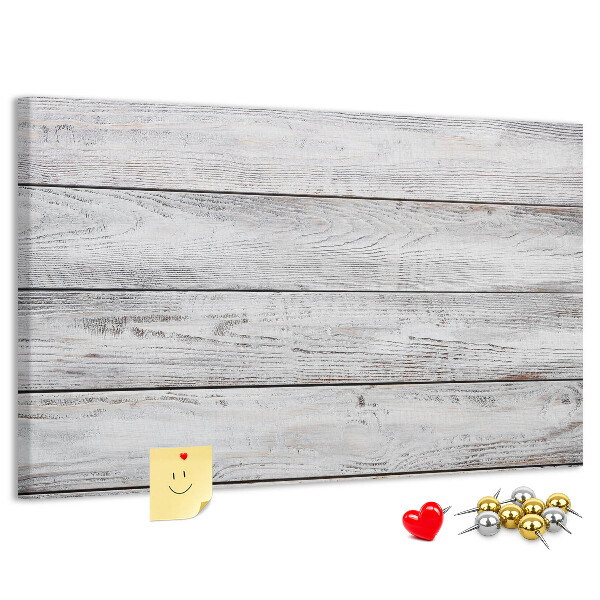 Tableau de liège Bois rustique avec finition blanche