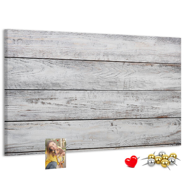 Tableau de liège Bois rustique avec finition blanche