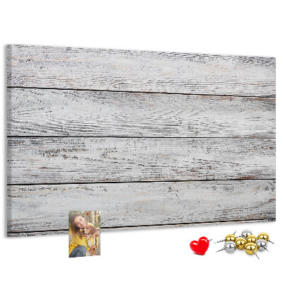 Tableau de liège Bois rustique avec finition blanche