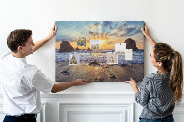 Tableau affichage liège Coucher de soleil sur la mer calme