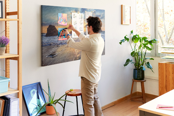 Tableau affichage liège Coucher de soleil sur la mer calme