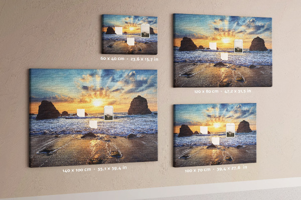 Tableau affichage liège Coucher de soleil sur la mer calme