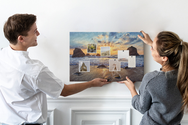 Tableau affichage liège Coucher de soleil sur la mer calme