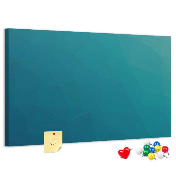 Tableau de liège Formes géométriques dans des tons de bleu