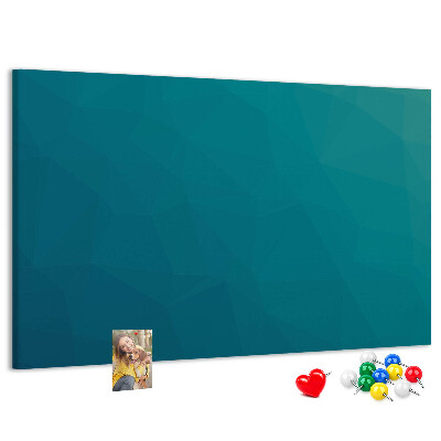 Tableau de liège Formes géométriques dans des tons de bleu