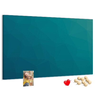 Tableau de liège Formes géométriques dans des tons de bleu