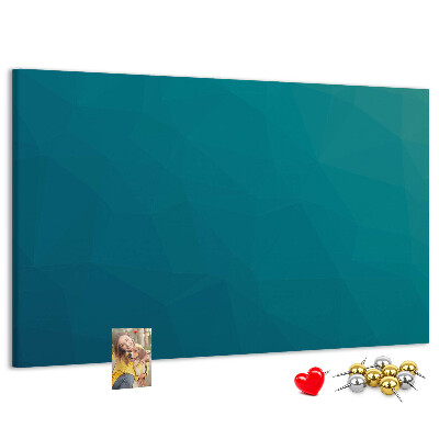 Tableau de liège Formes géométriques dans des tons de bleu