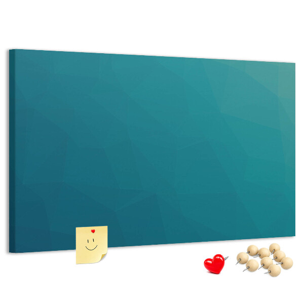 Tableau de liège Formes géométriques dans des tons de bleu