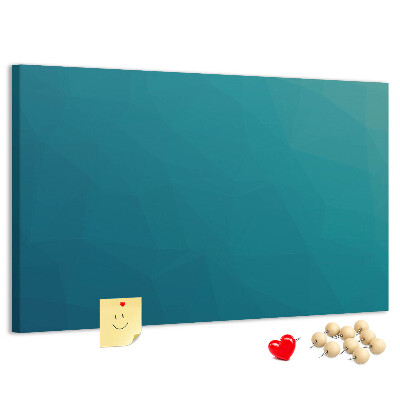 Tableau de liège Formes géométriques dans des tons de bleu