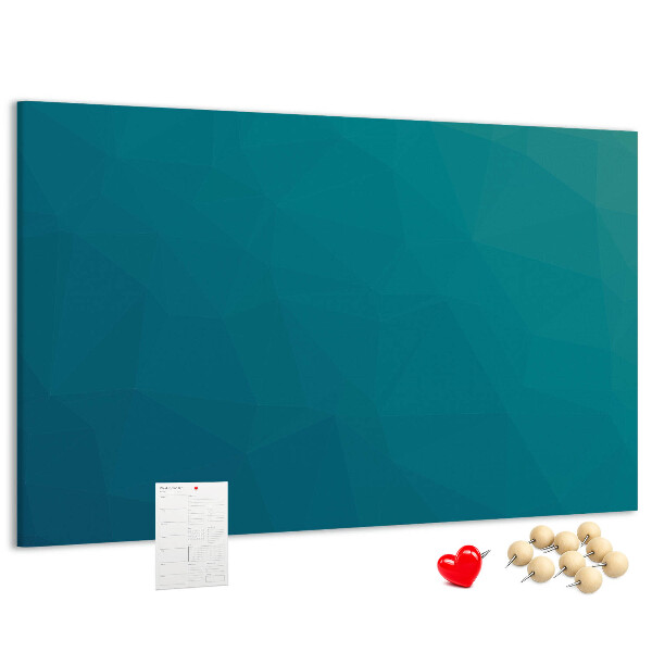 Tableau de liège Formes géométriques dans des tons de bleu