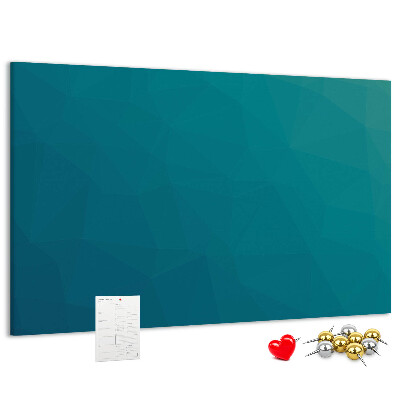 Tableau de liège Formes géométriques dans des tons de bleu