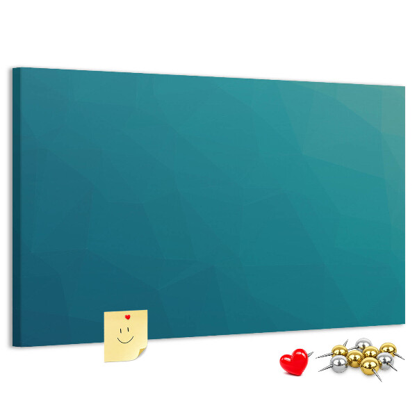 Tableau de liège Formes géométriques dans des tons de bleu