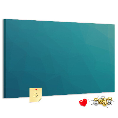 Tableau de liège Formes géométriques dans des tons de bleu