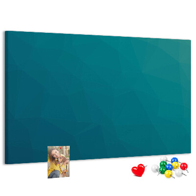 Tableau de liège Formes géométriques dans des tons de bleu