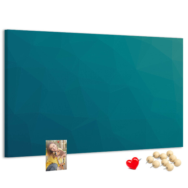 Tableau de liège Formes géométriques dans des tons de bleu