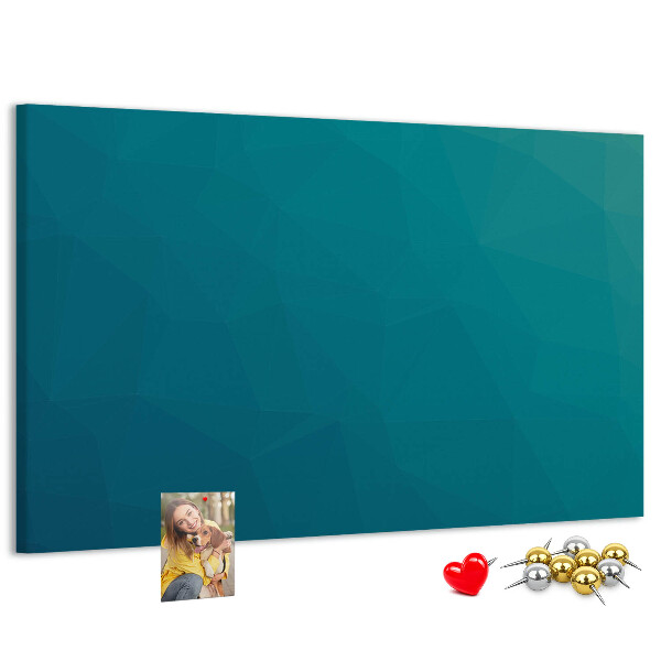 Tableau de liège Formes géométriques dans des tons de bleu