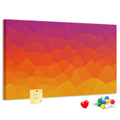 Tableau en liège Dégradé de couleurs dans les tons d'orange.