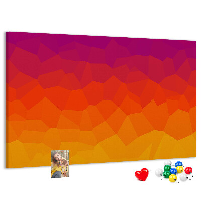 Tableau en liège Dégradé de couleurs dans les tons d'orange.