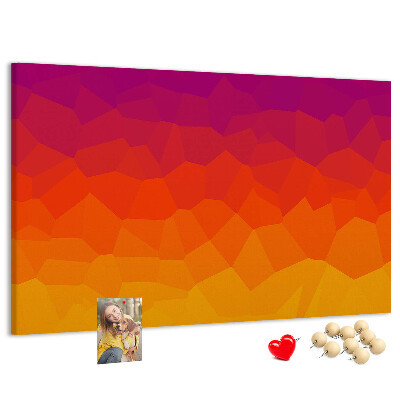 Tableau en liège Dégradé de couleurs dans les tons d'orange.