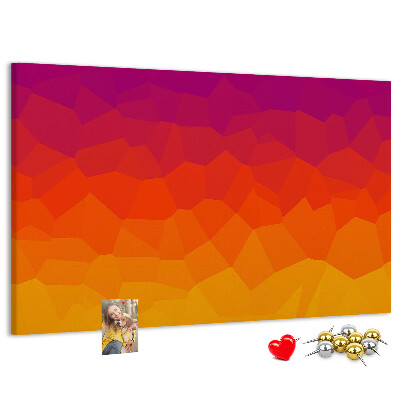 Tableau en liège Dégradé de couleurs dans les tons d'orange.