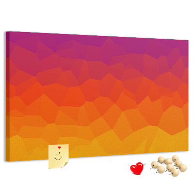 Tableau en liège Dégradé de couleurs dans les tons d'orange.