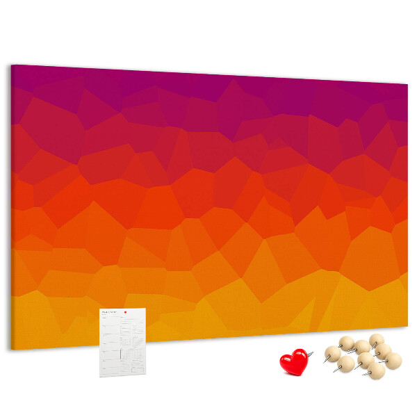 Tableau en liège Dégradé de couleurs dans les tons d'orange.