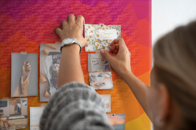 Tableau en liège Dégradé de couleurs dans les tons d'orange.