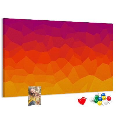 Tableau en liège Dégradé de couleurs dans les tons d'orange.