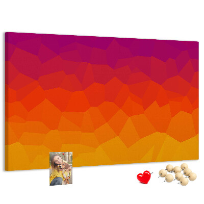 Tableau en liège Dégradé de couleurs dans les tons d'orange.