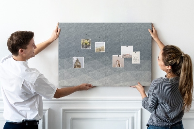 Tableau affichage liège Triangles géométriques en niveaux de gris en arrière-plan