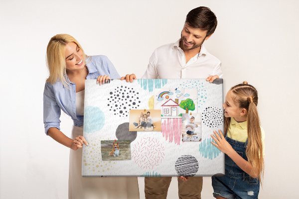 Tableau en liège Des formes colorées aux motifs variés