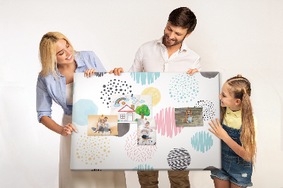 Tableau en liège Des formes colorées aux motifs variés