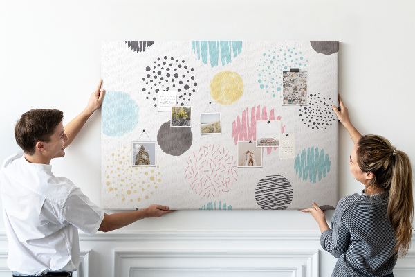 Tableau en liège Des formes colorées aux motifs variés
