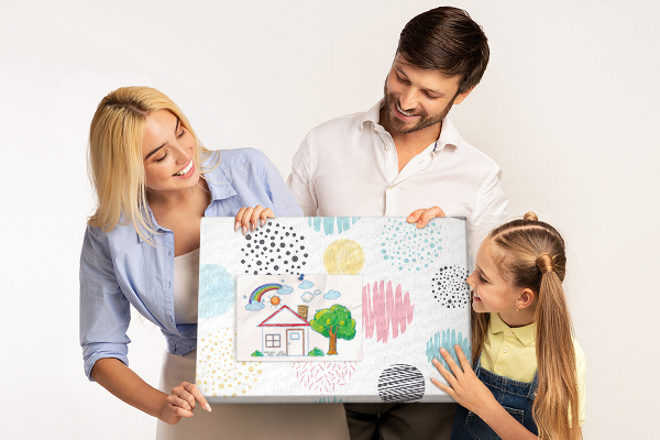 Tableau en liège Des formes colorées aux motifs variés