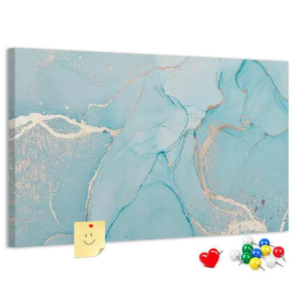 Tableau en liège Motifs de marbre bleu aux veinures délicates