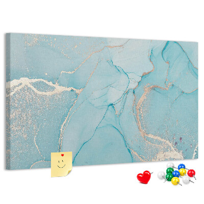 Tableau en liège Motifs de marbre bleu aux veinures délicates
