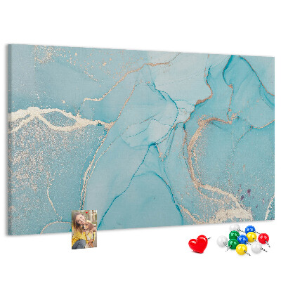 Tableau en liège Motifs de marbre bleu aux veinures délicates