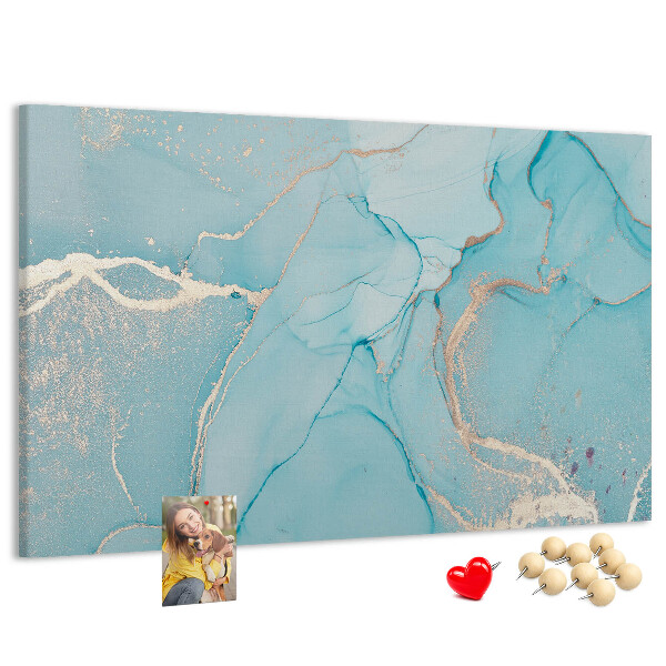 Tableau en liège Motifs de marbre bleu aux veinures délicates