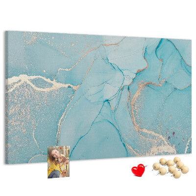 Tableau en liège Motifs de marbre bleu aux veinures délicates