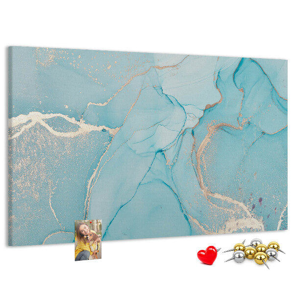 Tableau en liège Motifs de marbre bleu aux veinures délicates